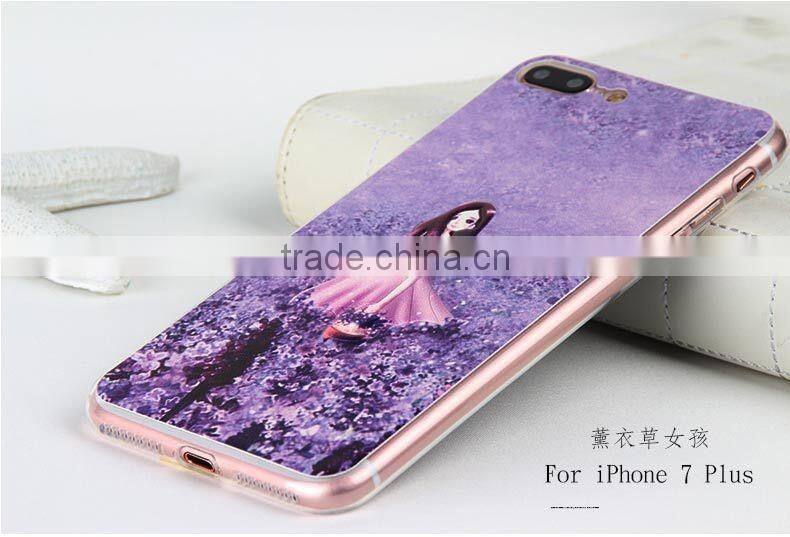 Wholesale TPU custom printed phone case for iphone 7, for iphne 7 plus back cover case