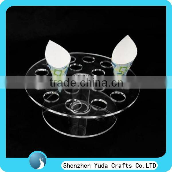 Clear plexiglass ice cream cone display holder case plastic ice cream cone holders