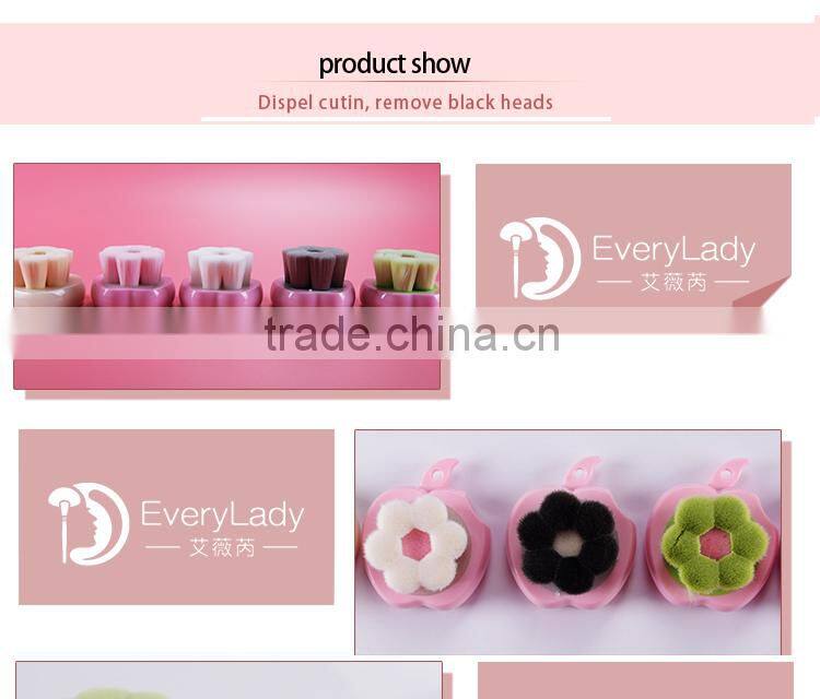Colorful face washing brush handmade clean brush for women