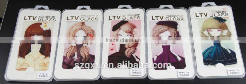 beautiful cartoon mobile phone protective case front and back tempered glass screen protector for iphone 5