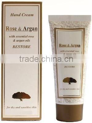 Night Face Cream Restore with Essential Rose and Argan Oils - 50ml. Paraben Free. Made in EU. Private Label Available.