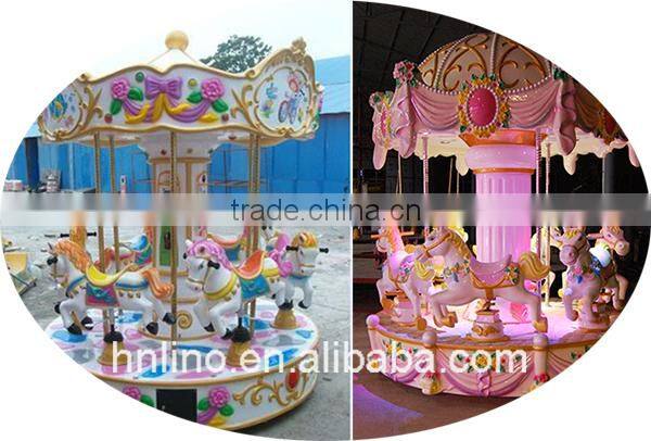 2016 christmas carousel horse equipment kids rides Amusement park mini carousel ride for sale