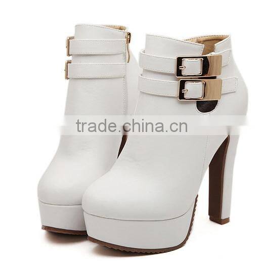 2016 Wholesale women ankle boots comfortable chunky heel boots PM3168