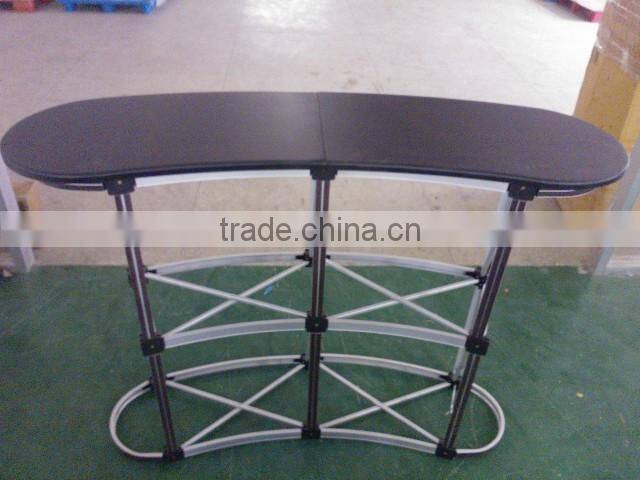 square pole promotion table with folding screen