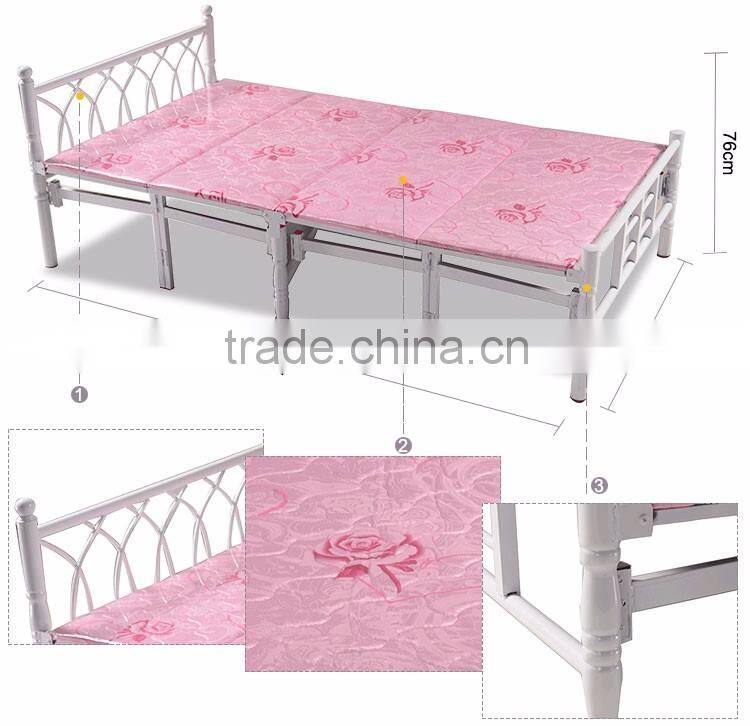 Pink folding metal single beds for sale