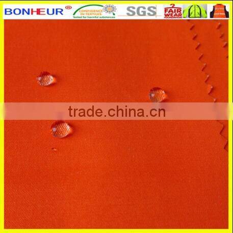 HV orange 50%cotton 50%polyester twill DWR fabric for workwear(ART.TPC193)