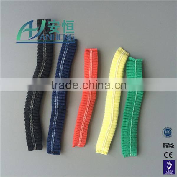 blue white green hair covering nonwoven disposable hair nets