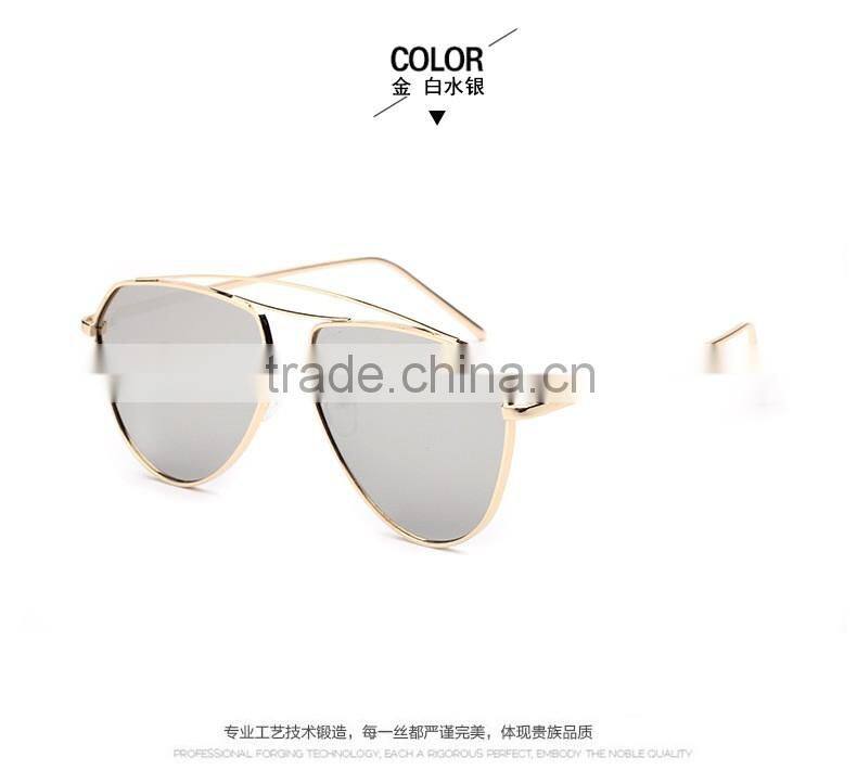 2016 The new high-grade wholesale metal reflective sunglasses