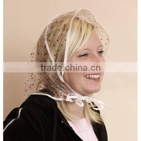 waterproof pe rain hat/rain hood/rain bonnet