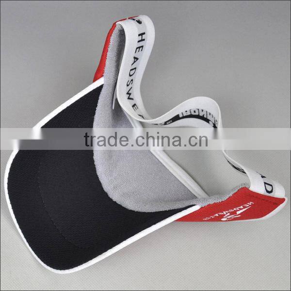 fashion running sun visor hat/custom 100% cotton sun visor hat