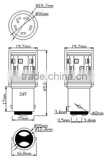 BA15D T20-15SMD LED Lamp