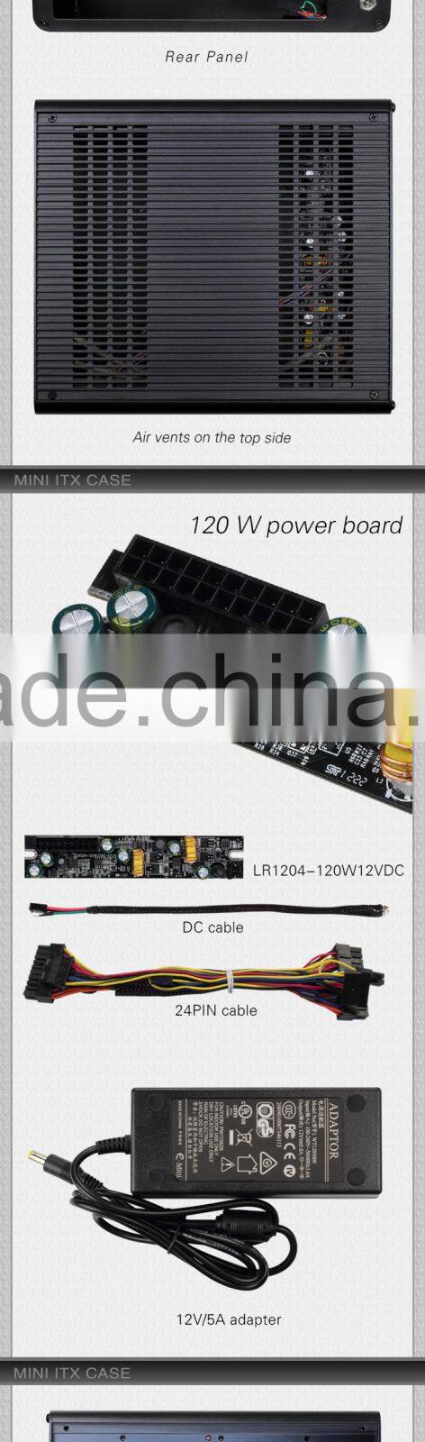 2015 latest design low price fanless mini itx aluminum case