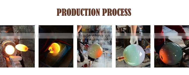 OUBOAO unique design handmade retro style smoke gray matte glass flower vase