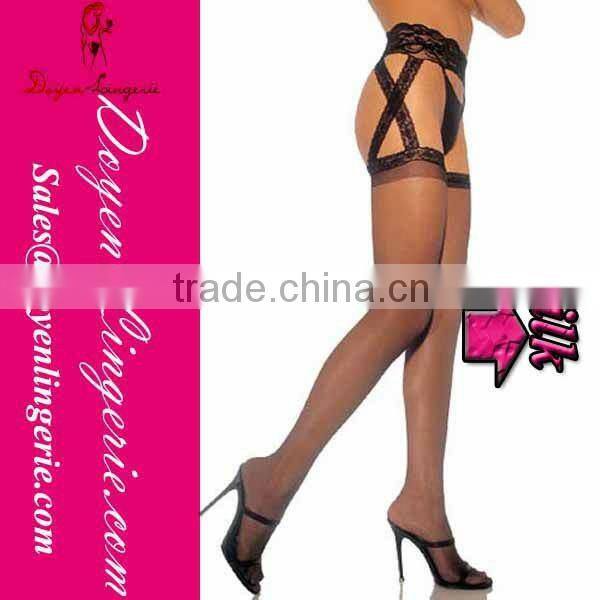 Factory Price!Silk Sheer Suspender Pantyhose