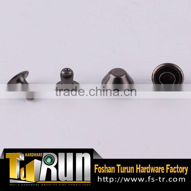 Pyramid two head contact split mental rivet