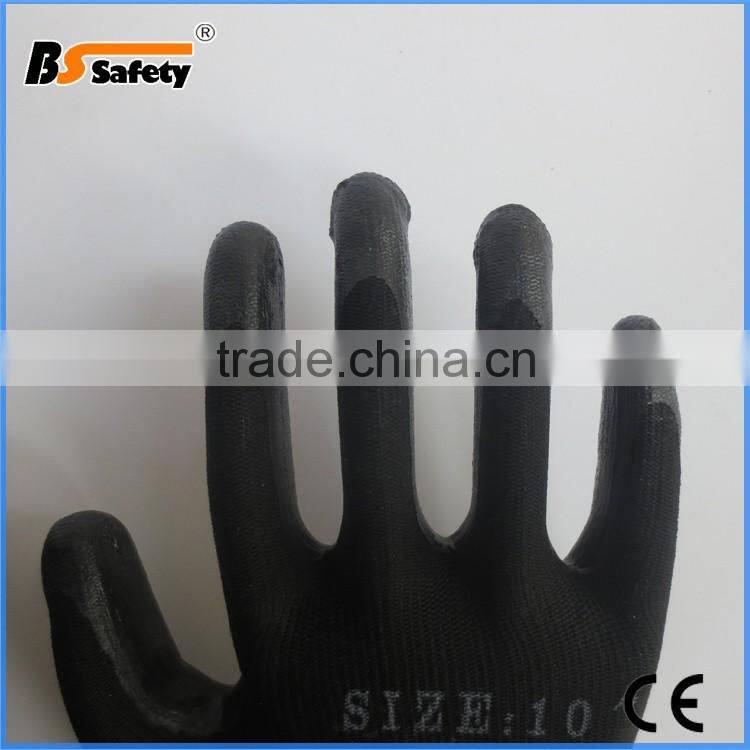 BSSAFETY 2015 wholesale factory price nylon knit nitrile coated safety glove