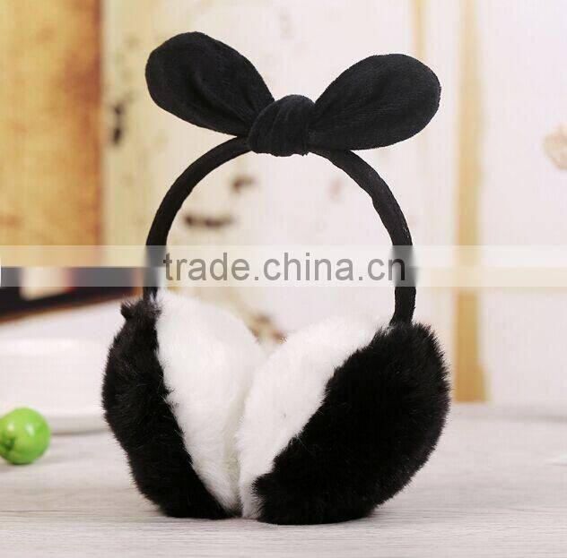 Two Colored Soft Cony Hair Kids Earmuffs