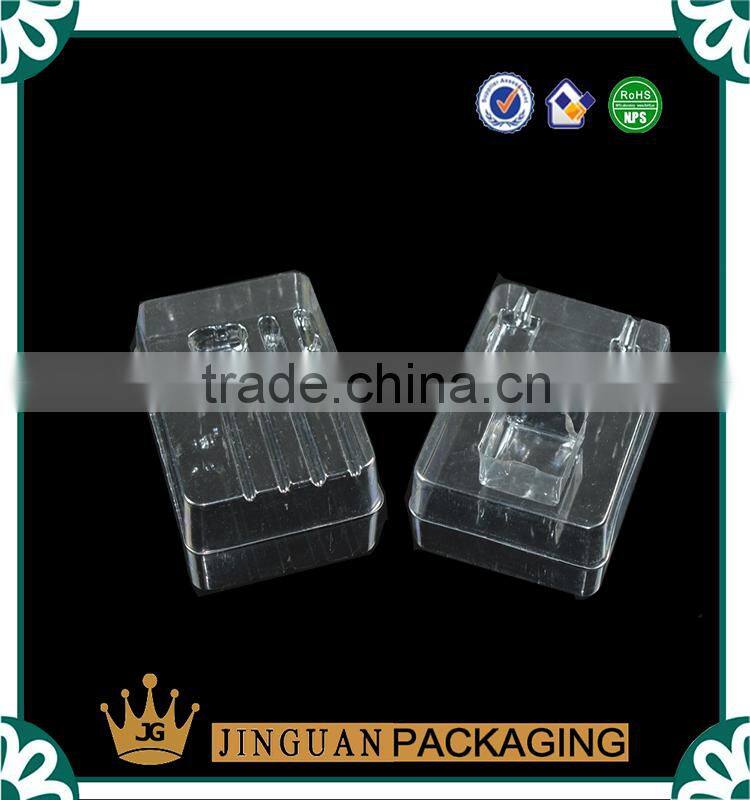Clear plastic PVC electronic components shape packaging