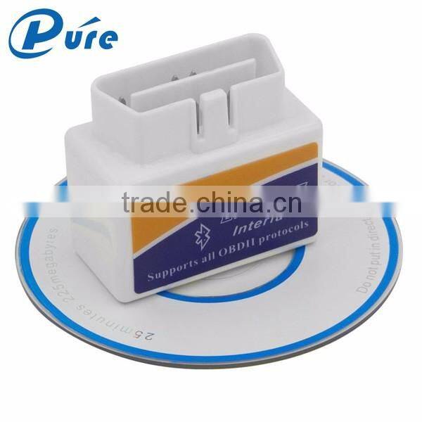 New Diagnostic Tool Super Mini White OBDII ELM327 V2.1 OBD2 ELM327 Bluetooth Works with all OBD-2 compliant vehicles