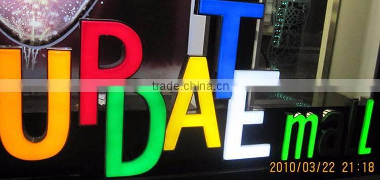 top grade face lit epoxy resin led channel letter