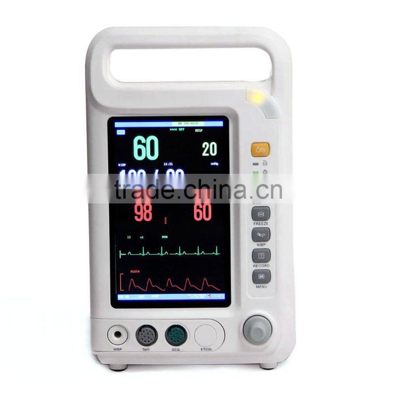 CE Approved portable Patient Monitor RPM-8000A 7 inch multi Parameter ECG, NIBP, SPO2, RESP, PR
