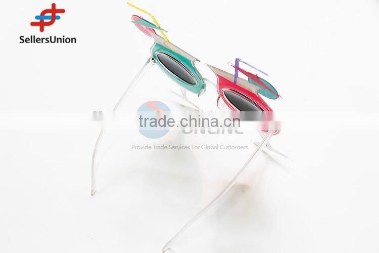 No.1 yiwu exporting commission agent wanted Colorful Personalized Wine Glass Shaped Sunglasses for Party
