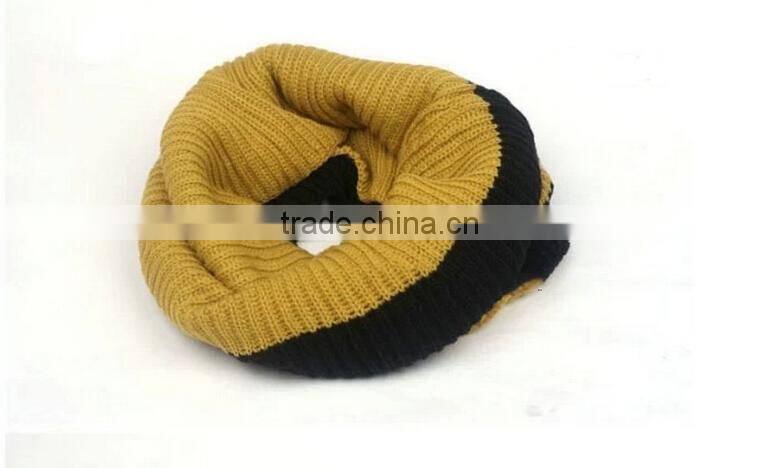2015 Autumn Winter Warm Infinity 2 Circle Wool Blend Knit Neck Long Women's Scarf Shawl