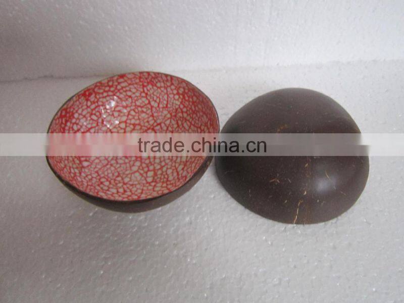 Nice design coconut shell bowl with eggshell outside, wholesale bowl from Vietnam