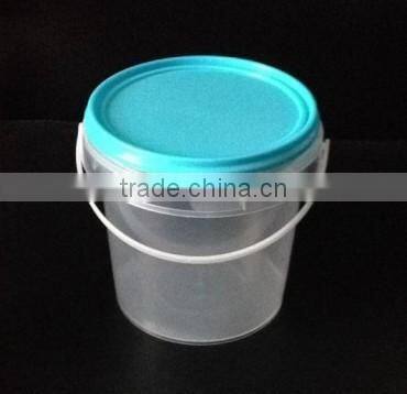 5L plastic clear bucket yogurt with handle