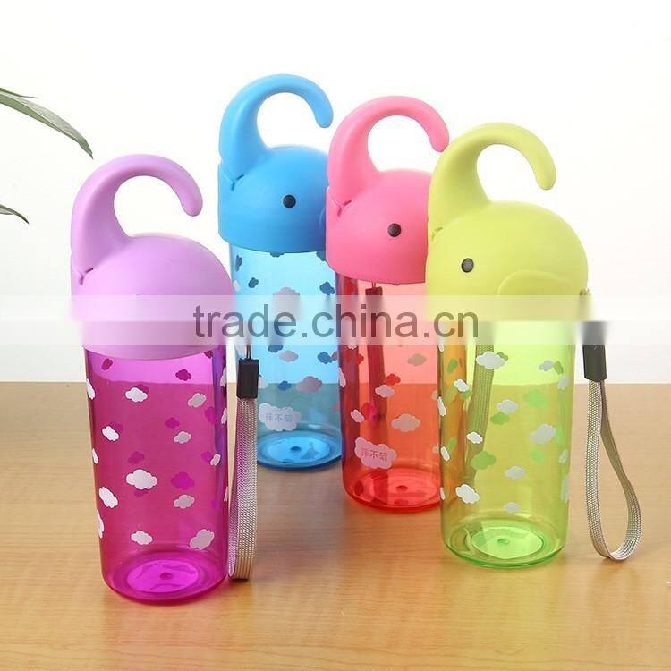 350ml elephant style Plastic BPA free PE Sports Water Bottle,Custom Logo Sports Bottle with Nozzle
