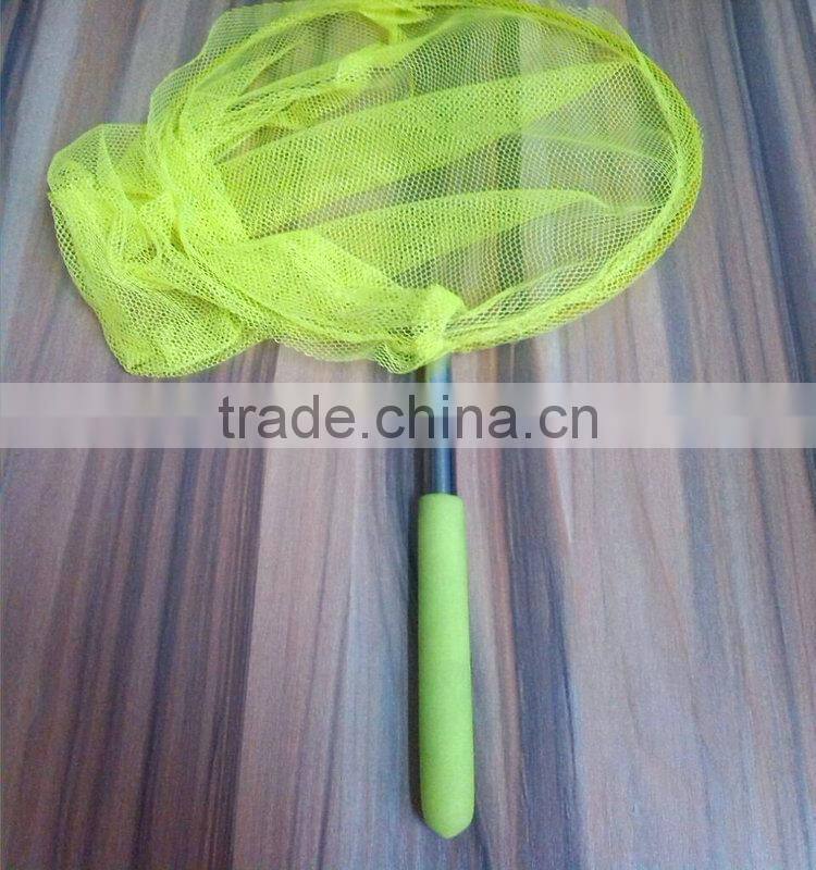 Telescopic stainless steel kids butterfly nets with various shapes, ectendable insect net for kids