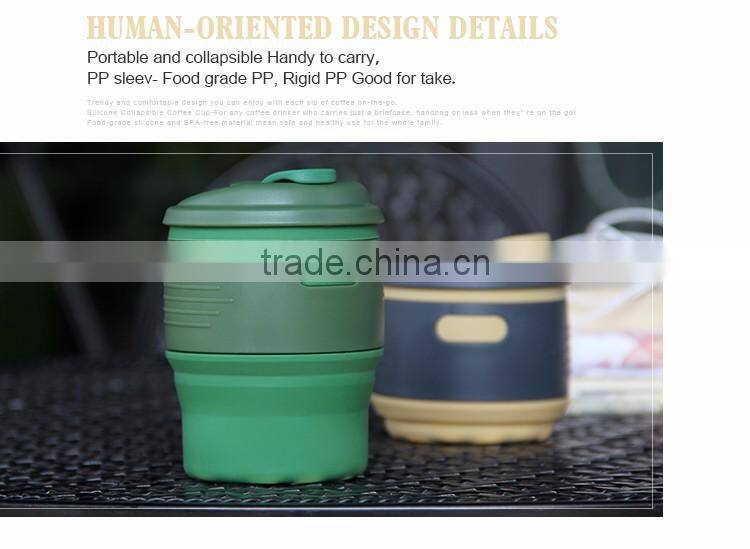 Portable Foldable Coffee Mugse traveling mugs tazas tea cup silicone Coffee mugs