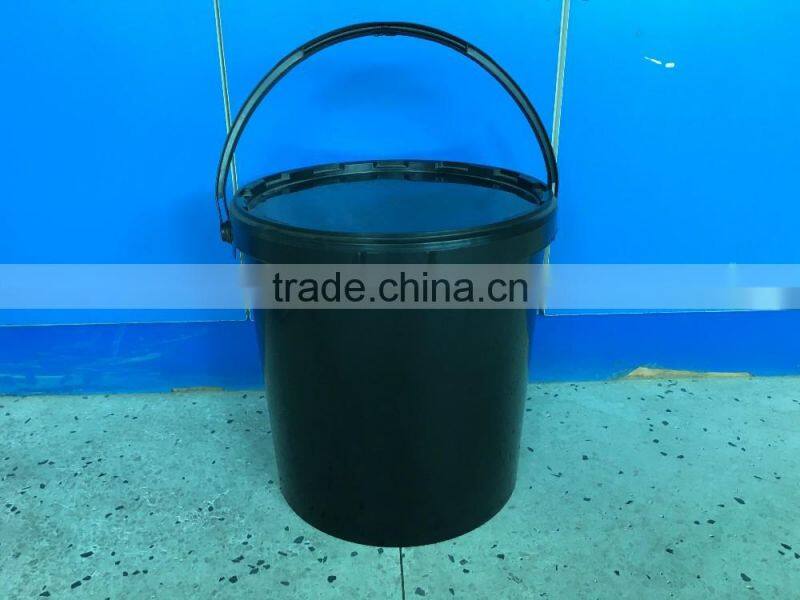Black Plastic Barrel Pail Bucket 10 Gallon Bucket with Handle