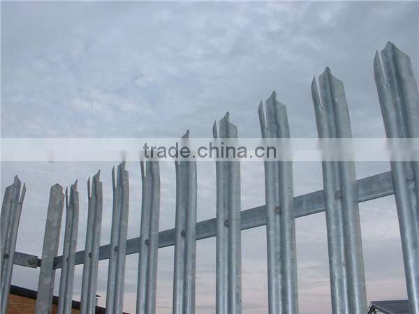 China Anping electro galvanized palisade fence