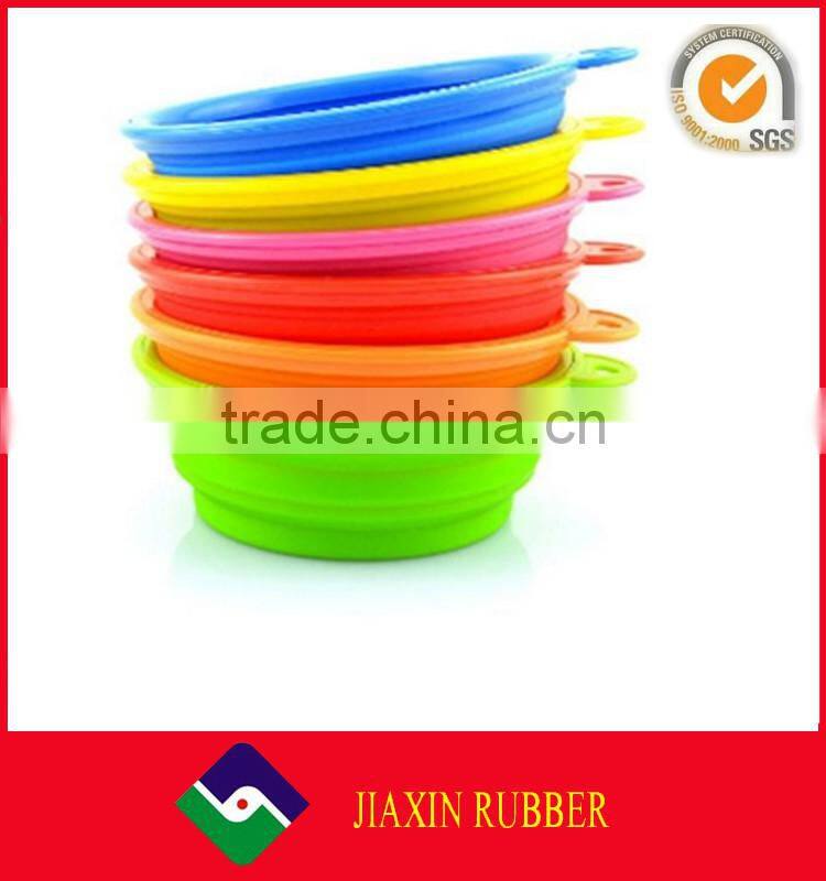 Colourful Foldable Silicone Dog Bowl, silicone pet bowl, silicone collapsible bowl