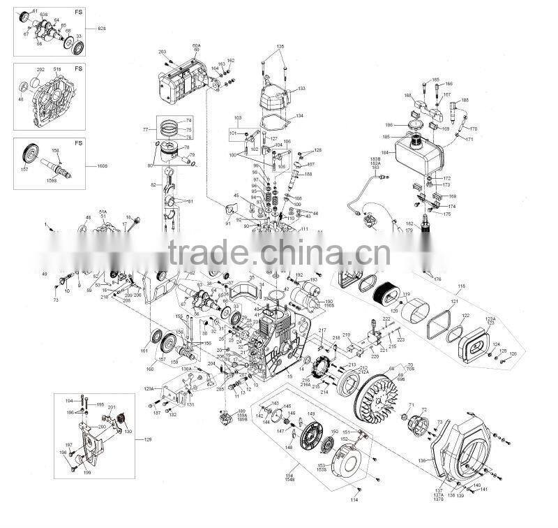 Air-cooled kama Diesel engine,small diesel engine (12HP)