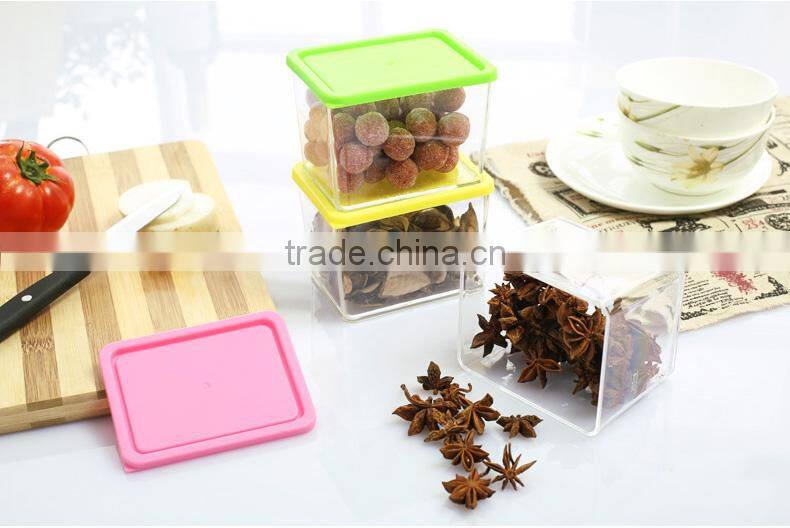 Foldable sealed food storage box/ food container-- pink 370ml