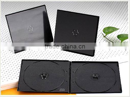 Wholesale Plastic Box Double Black 14mm Long DVD Case