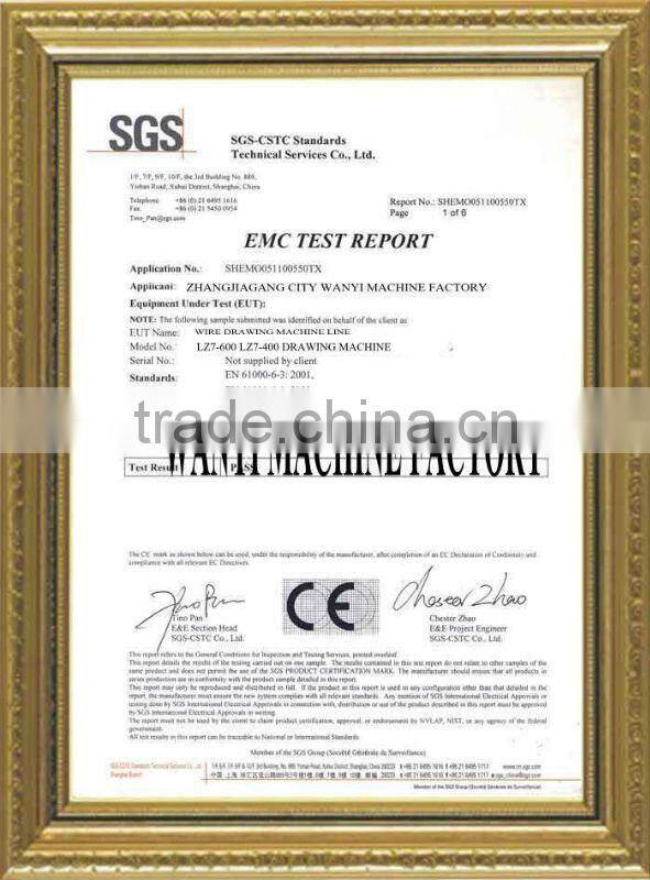 hard alloy/NiCr alloy steel wire drawing machine