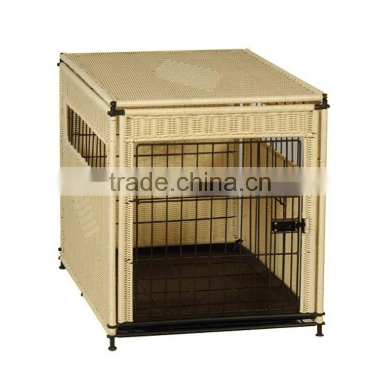 Cat pet product factory latest supply resin wicker & metal craft luxury cat cage