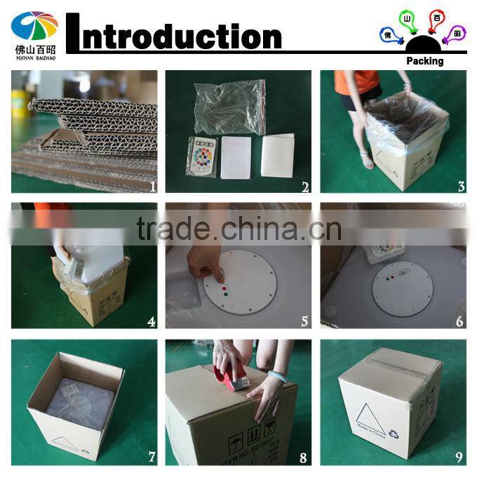 illuminated plastic Outdoor lighting bar table / Led waterproof bar counter