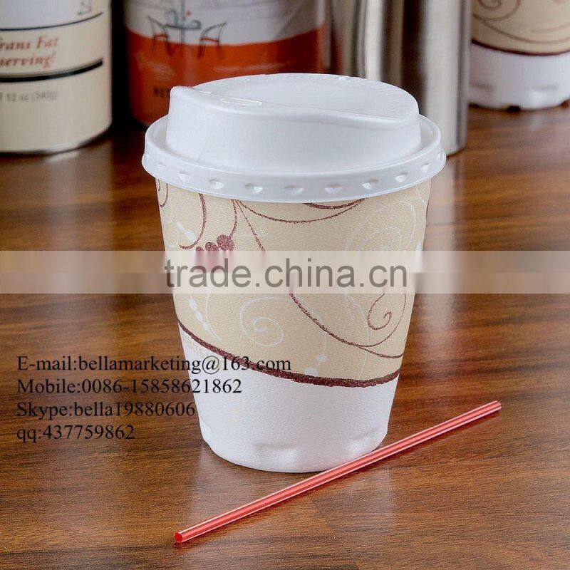 White Dome Sip-Thru Hot Beverage Cup Lid, Disposable Plastic Coffee Cup lids