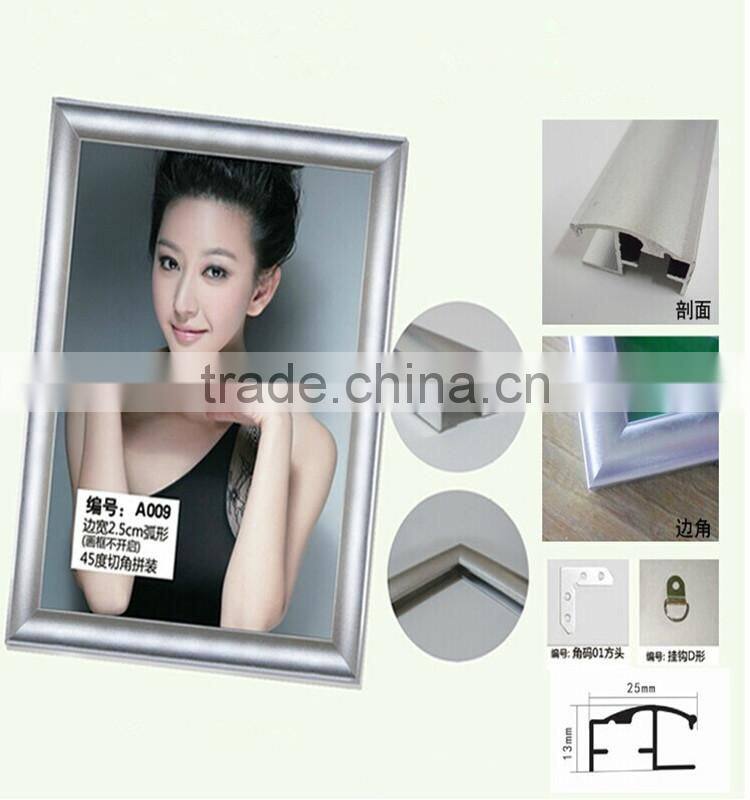 Colored anodized sand blasted frosted aluminium advertising frames