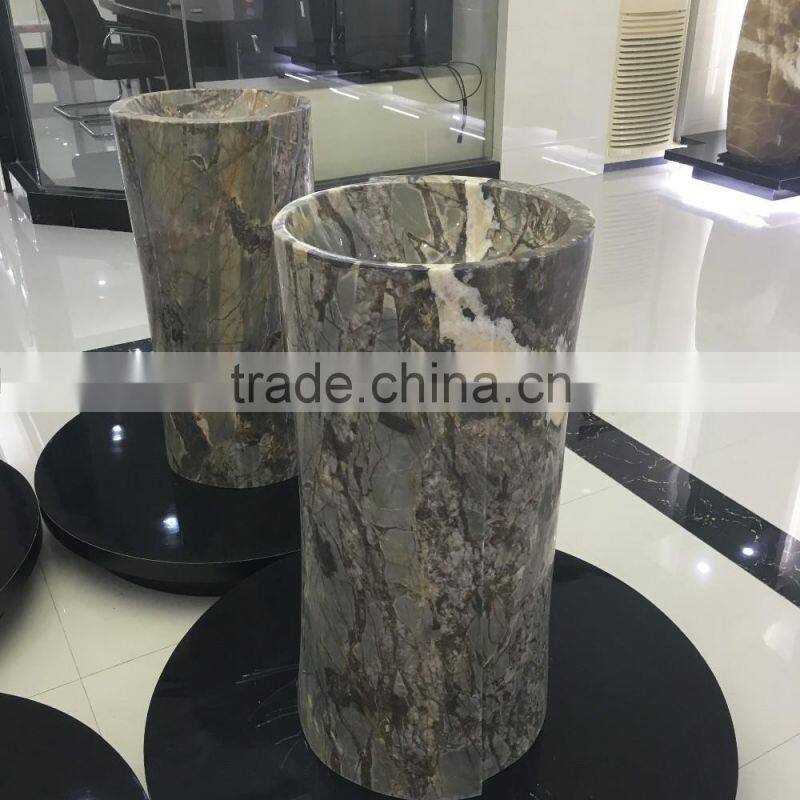 High quality pedestal sink pedestal basin marble