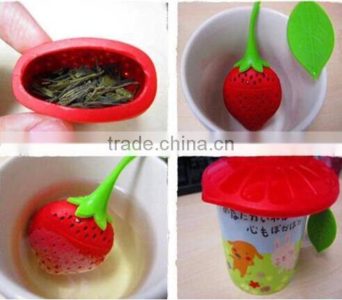 Strawberry Shaped Silicone Tea Infuser,Silicone Tea Strainer,Silicone Tea Tools