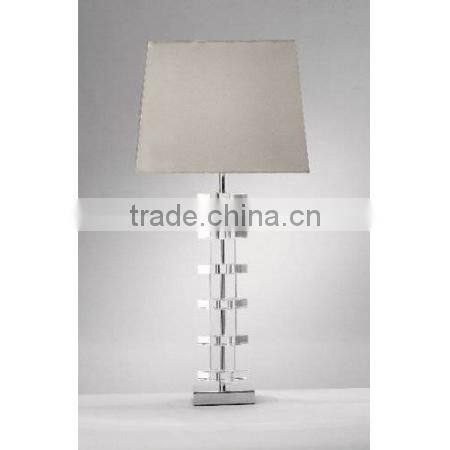 modern crystal desk lamp with electrical outlet