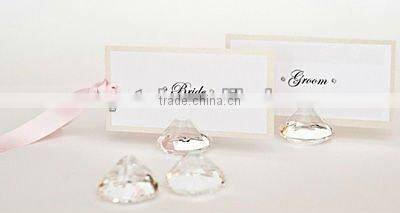 crystal diamond place card holder