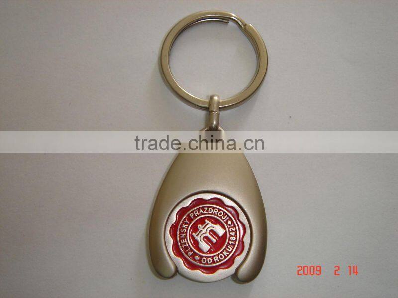 Custom soft enamel Metal trolly keychain
