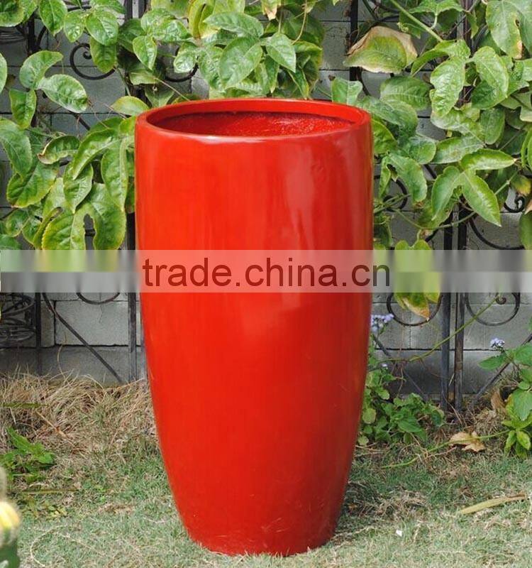 Wholesale poly resin contemporary round flower garden pots