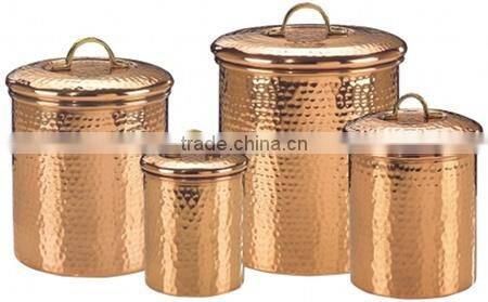 Kitche canisters, Rose gold color copper canisters, elegant copper canisters, copper jars,decorative canisters for kitchen